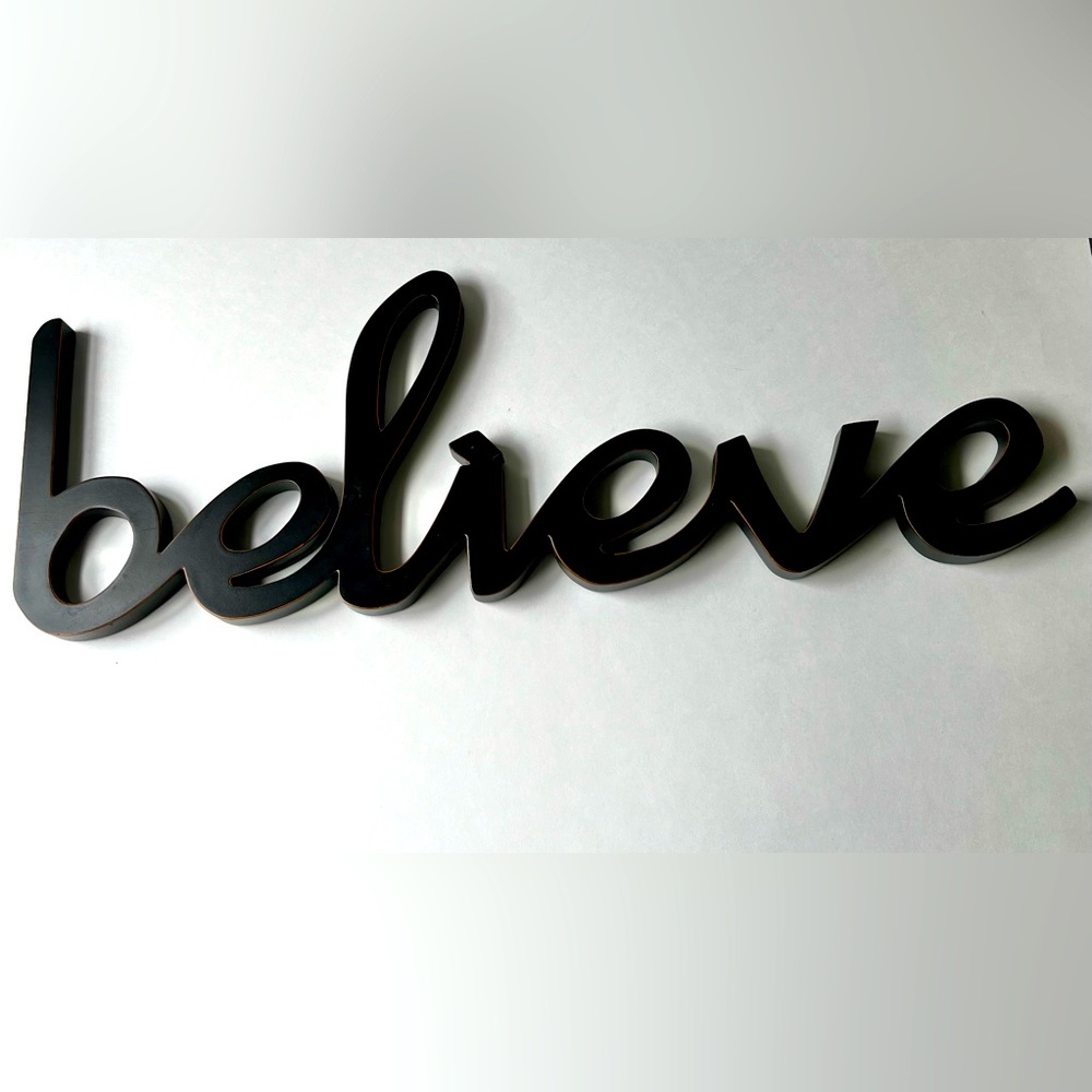 Large Wood Letters “Believe”